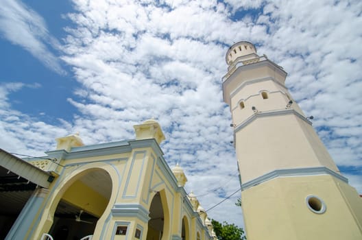 Georgetown, Penang/Malaysia - Feb 14 2020: Beautiful Malay Mosque in Acheh Street