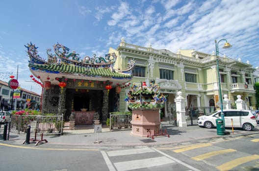 Georgetown, Penang/Malaysia - Feb 14 2020: Yap Kongsi temple and heritage building
