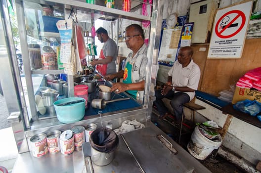Georgetown, Penang/Malaysia - Feb 14 2020: Coffee stall at street