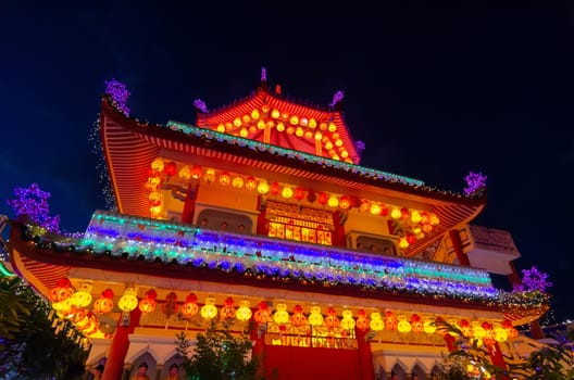 Georgetown, Penang/Malaysia - Feb 20 2020: Architecture of Kek Lok Si temple.