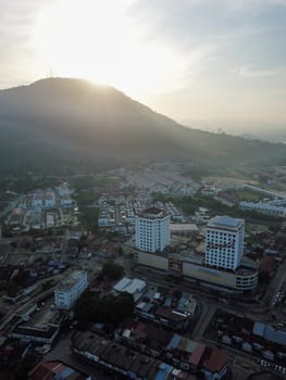 Bukit Mertajam, Penang/Malaysia - Feb 27 2020: Sunrise view at Summit BM Plaza.