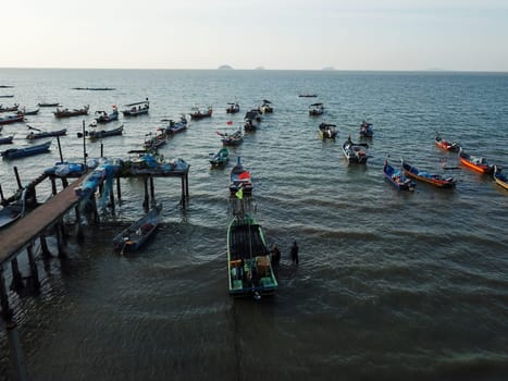 Pulau Sayak, Kedah/Malaysia - Feb 26 2020: Malaysia fishing boat at jetty.