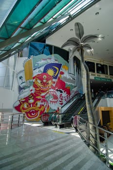 Georgetown, Penang/Malaysia - Feb 27 2020: Mural art of Penang element.