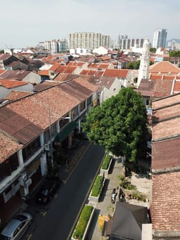 Georgetown, Penang/Malaysia - Mar 17 2020: Cannon Street with empty people during movement control order.