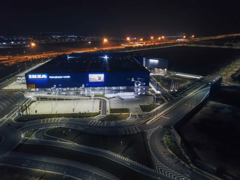 Batu Kawan, Penang/Malaysia - Mar 20 2020: IKEA shopping center at night.