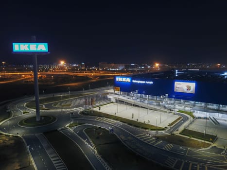 Batu Kawan, Penang/Malaysia - Mar 20 2020: IKEA store at night.