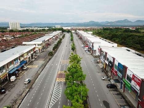 Simpang Ampat, Penang/Malaysia - Mar 25 2020: Lockdown. Empty street during a lockdown due to Covid-19 pendemic.
