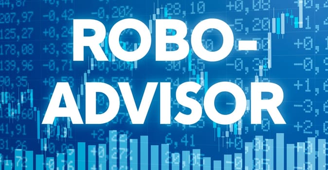 Conceptual image with financial charts and graphs - Robo-advisor