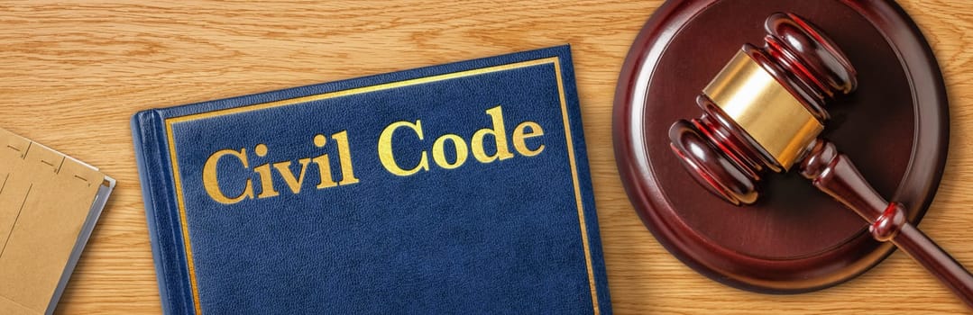 A gavel with a law book - Civil Code