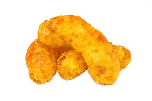 Peanut Flip, close up of snack on white background