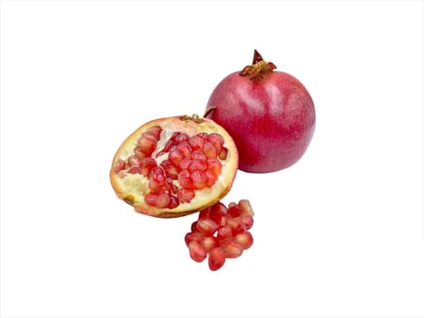 Pomegranate fruits isolate on white background