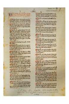 On the city of God against the pagans by Augustine of Hippo. 14th Century manuscript. El Escorial Library, ms 1.9, 1r
