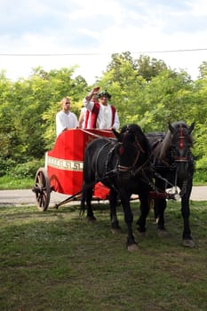 Dionysus festivities in Andautonia, ancient Roman settlement near Zagreb, Croatia