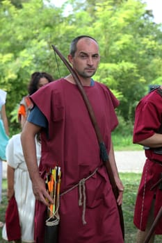 Dionysus festivities in Andautonia, ancient Roman settlement near Zagreb, Croatia