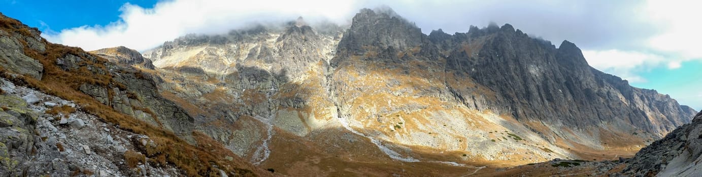 Great Cold Valley in High Tatras, Slovakia. The Great Cold Valley is 7 km long valley, very attractive for tourists