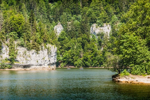 Gorges du Doubs at the Franco-Swiss border in France
