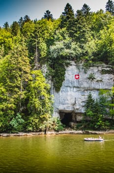 Gorges du Doubs at the Franco-Swiss border in France
