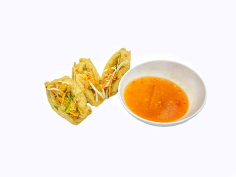 Malay cuisine or Stuffed Tofu called Tauhu sumbat