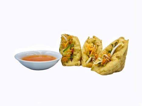 Malay cuisine or Stuffed Tofu called Tauhu sumbat