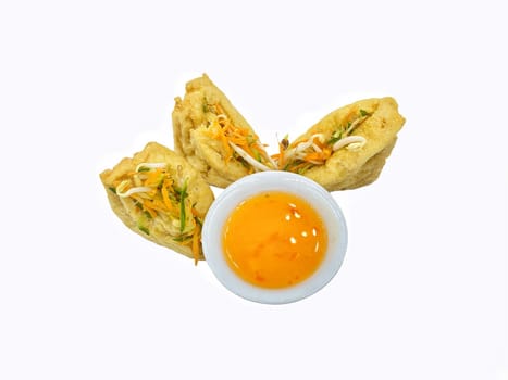 Malay cuisine or Stuffed Tofu called Tauhu sumbat