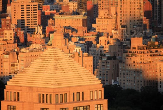 New York concrete buildings around Central Park