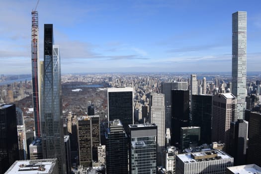 The beautiful panorama Picture of Central Park and the districts of New York Midtown,Upper East Side and Upper West Side in Manhattan.