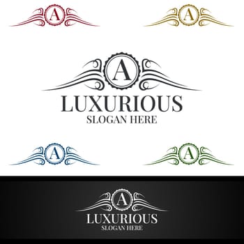 Luxurious Royal Logo for Jewelry, Wedding, Hotel or Fashion Design
