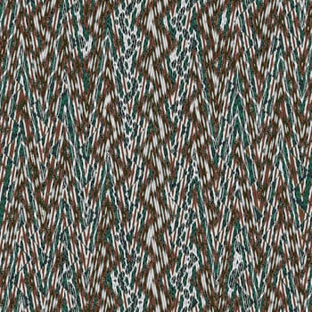 retro chevron pattern in teal, brown and green spruce. repeating zigzag pattern background