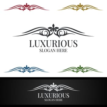 Luxurious Royal Logo for Jewelry, Wedding, Hotel or Fashion Design
