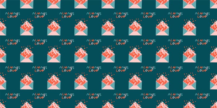Seamless romantic pattern. Valentine's day background.