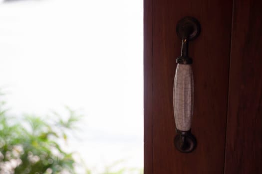 Vintage retro wooden white door, stock photo