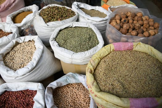 Many oriental spices can be found in the Souq of Nizwa in Oman on the Arabian Peninsula.