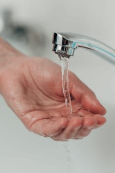 The Girl Washes Her Hands to Avoid Infection With the Virus COVID-19.