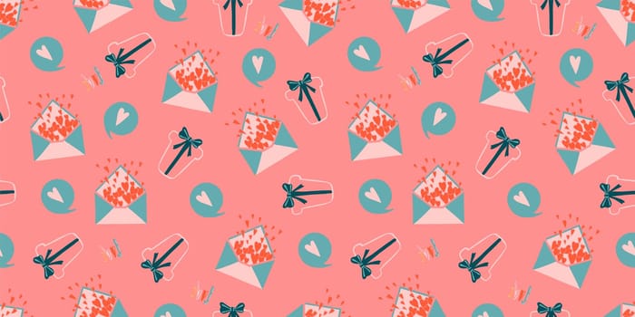 Modern paper art seamless pattern with pattern for wallpaper design. Seamless patterns. Background, wallpaper. Vector design template. Abstract retro vector texture. Valentine's day pattern.