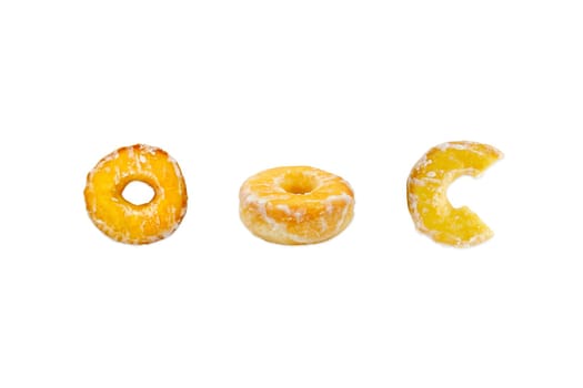Doughnuts isolated on white background