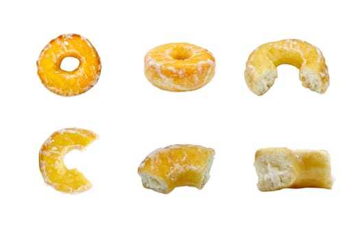 Doughnuts isolated on white background
