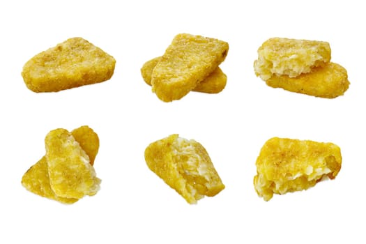 Hash browns or Potato patties isolated on white background