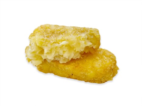 Hash browns or Potato patties isolated on white background