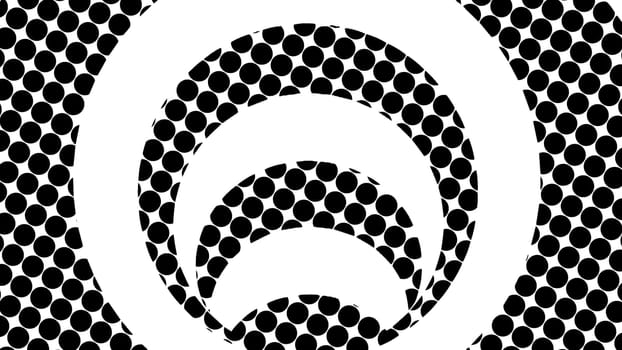 Half tone of many dots, computer generated abstract background, 3D rendering simple backdrop with optical illusion effect