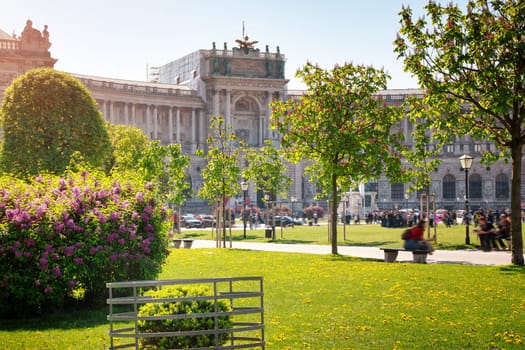 View to Neue Burg in Vienna, Austria on sunny day