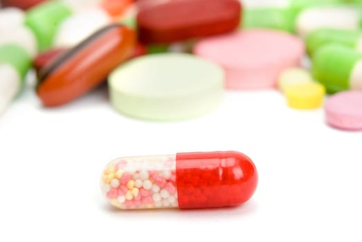 pills isolated on white background
