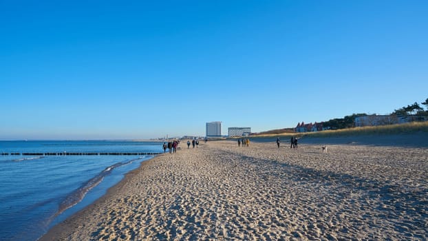 Beach of Warnemuende on the German Baltic Sea coast