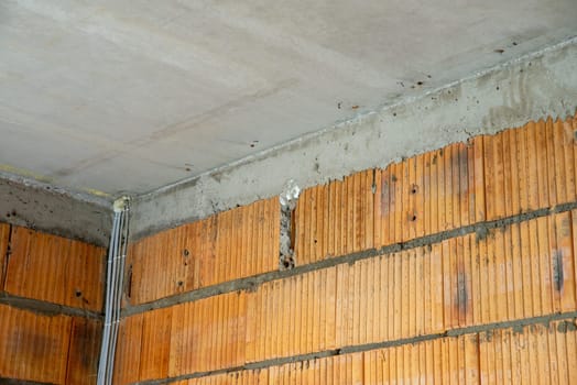 building a house, unfinished interior