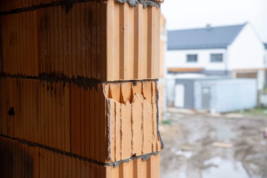 building a house, close-ups of construction errors