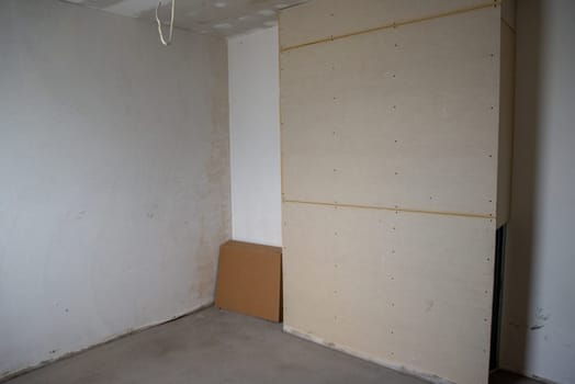 building a house, unfinished interior