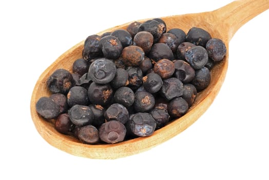 Juniper Berries, close up and studio shot of dried berries