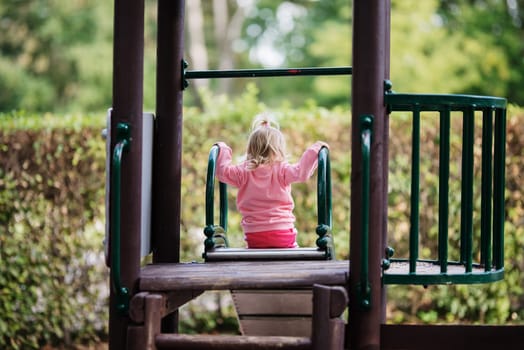 child to playgrounds, having fun, slider