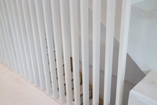 White staircase of  modern apartment, stock photo