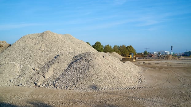 Construction site in an industrial estate in the Rothensee district in the north of Magdeburg in Germany