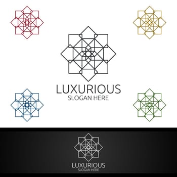 Modern Luxurious Royal Logo for Jewelry, Wedding, Hotel or Fashion Design